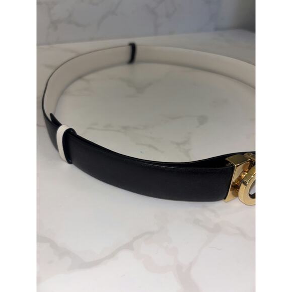 Salvatore Ferragamo Reversible Belt in Black and White Leather - Good Condition - Picture 3 of 4